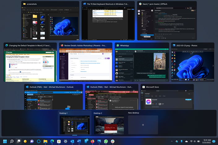 Vista de tareas en Windows 11