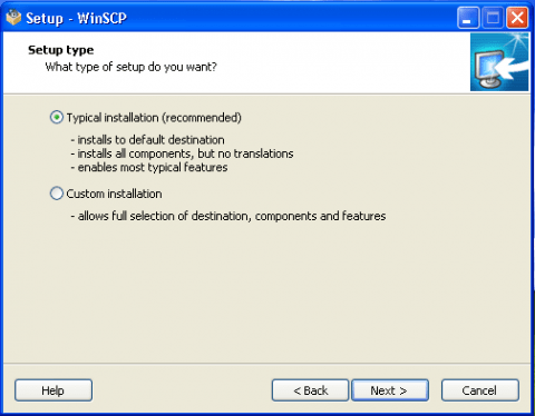 cliente ftp gratuito winscp, instalación, configuración típica