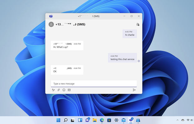 Chat SMS en Windows 11
