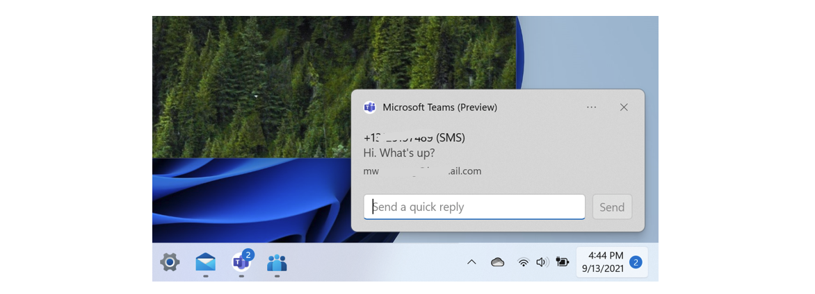 Notificaciones de chat en Windows 11
