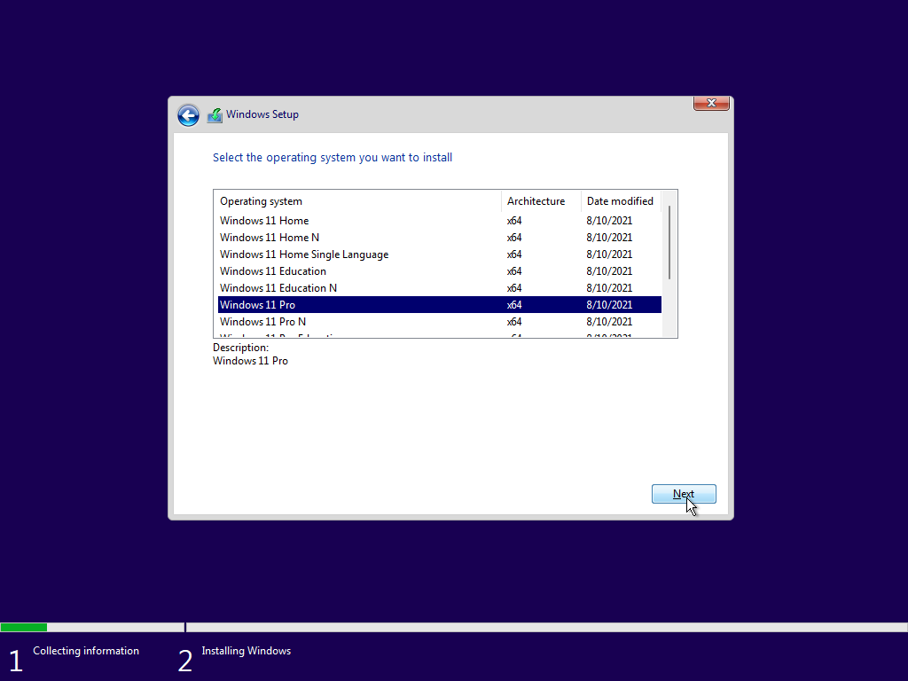 Windows versión 11