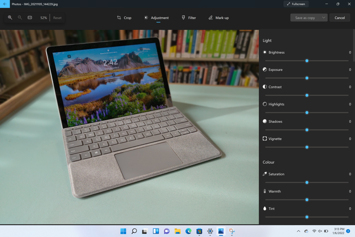 Versión de enero de 2021 de Windows 11 Fotos