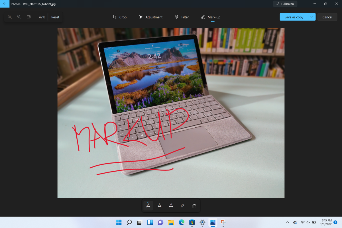 Versión de enero de 2021 de Windows 11 Fotos