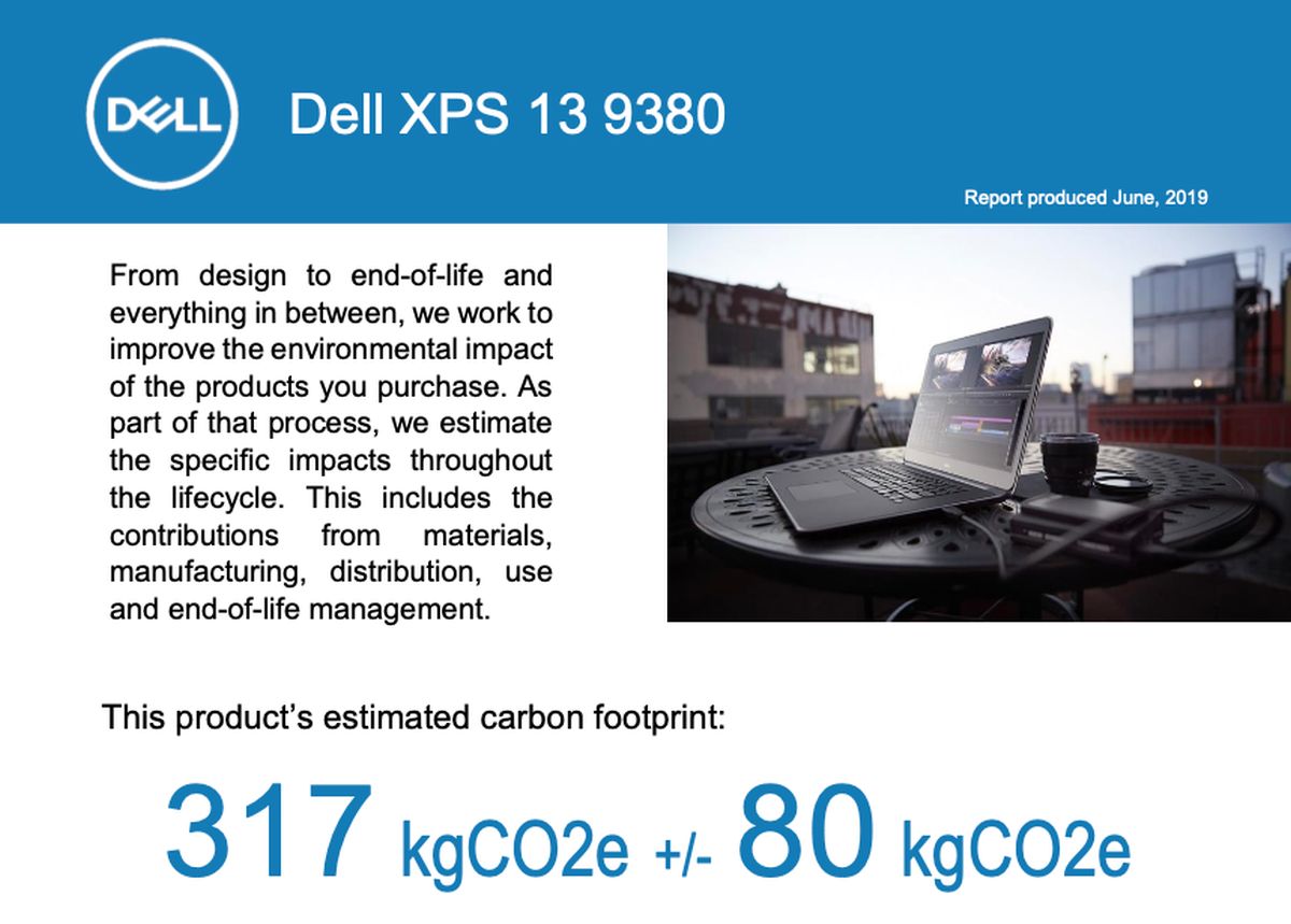 Informe de sostenibilidad de Dell XPS 13