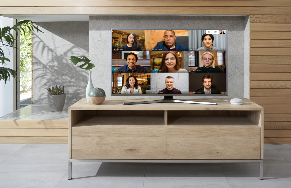 Google Meet en w TV