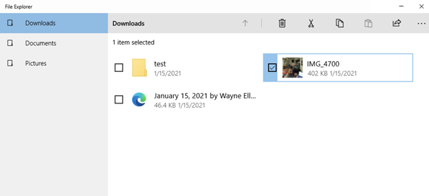 Explorador de archivos en la versión filtrada de Windows 10X