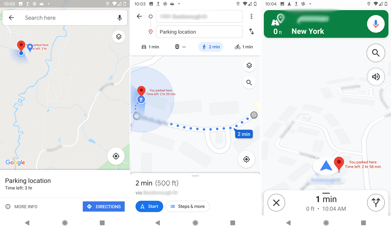 Obtener direcciones en Google Maps