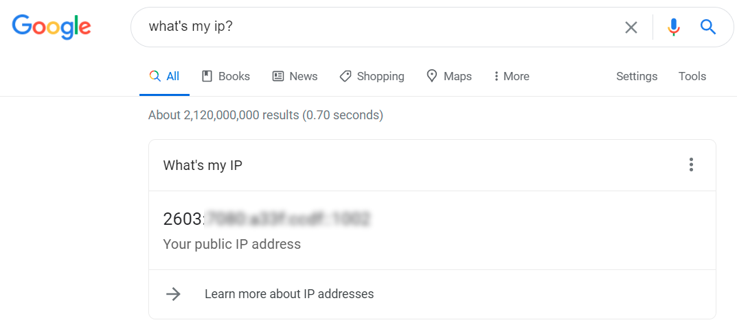 Google: ¿Cuál es mi IP?