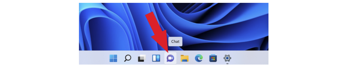 Icono de chat en la barra de tareas de Windows 11