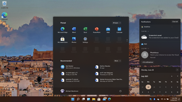 Captura de pantalla de Windows 11