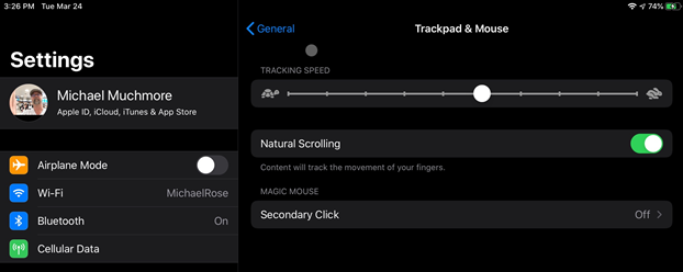 Spotify controlado por ratón en iPad