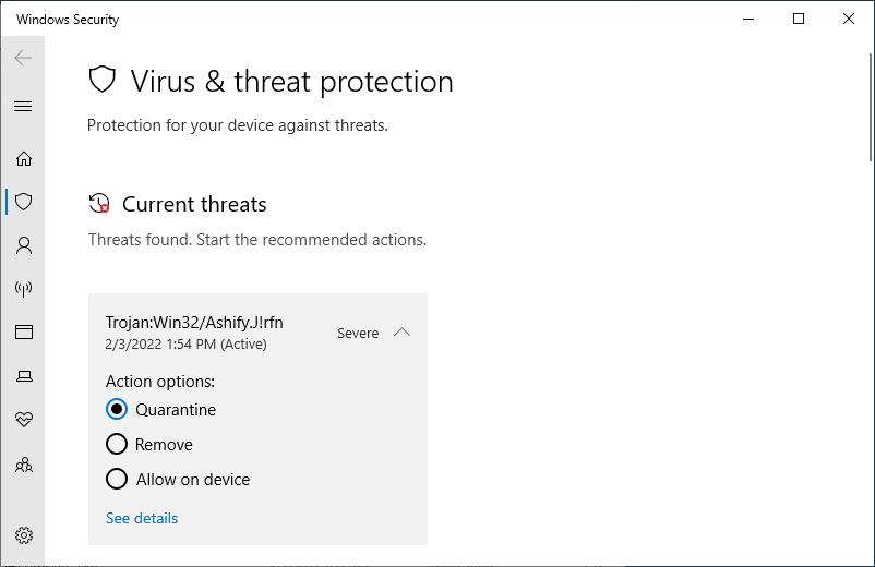 Cómo infectarse: Microsoft Defender en acción
