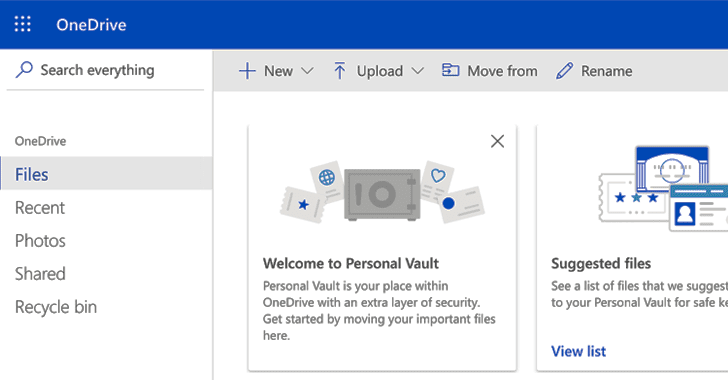 Bóveda personal de Microsoft OneDrive