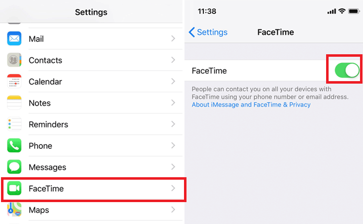cómo deshabilitar Facetime en Apple iPhone