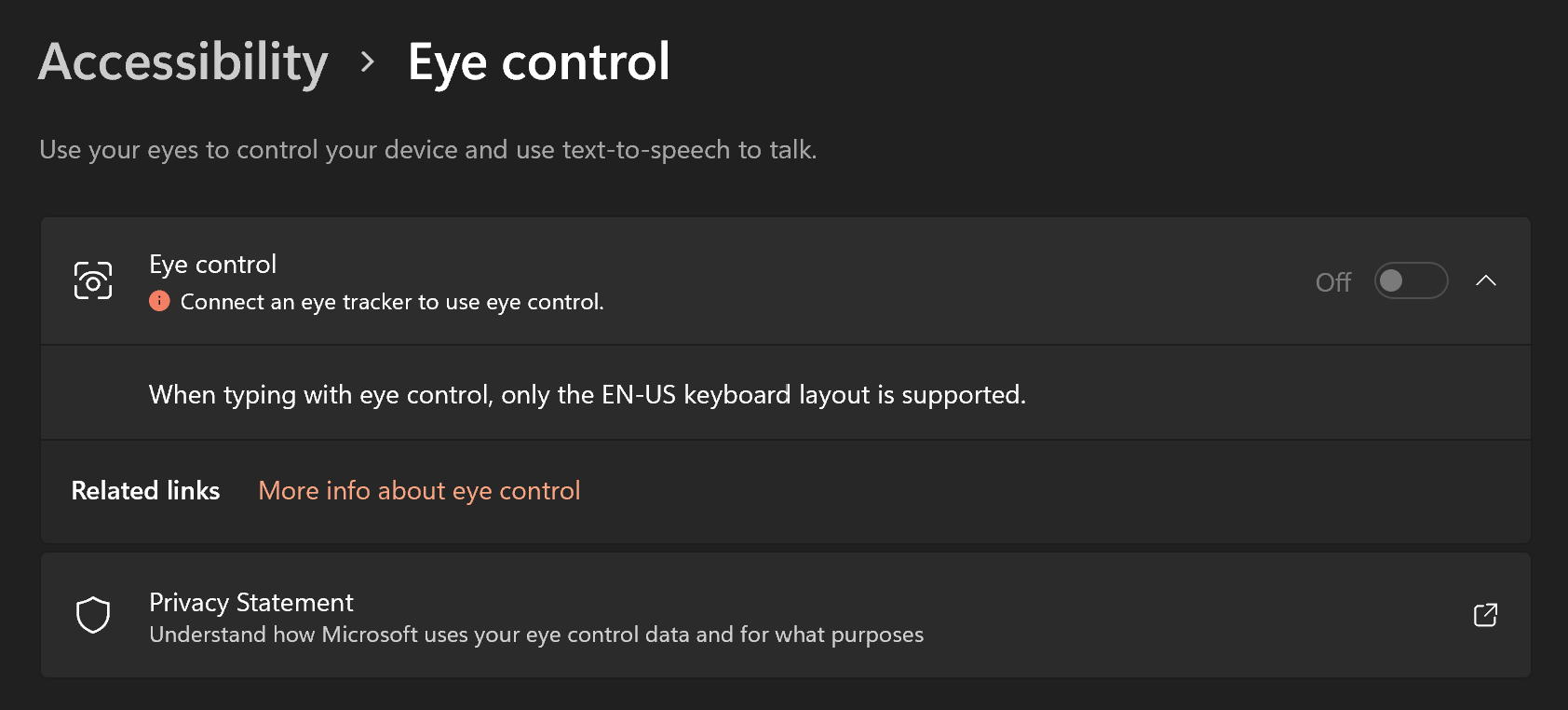 Control ocular en Windows 11