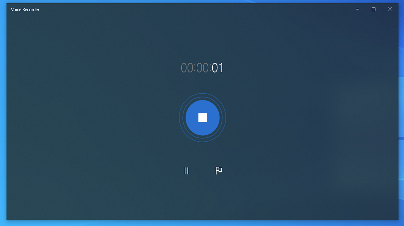 Aplicación de grabadora de voz de Windows 10