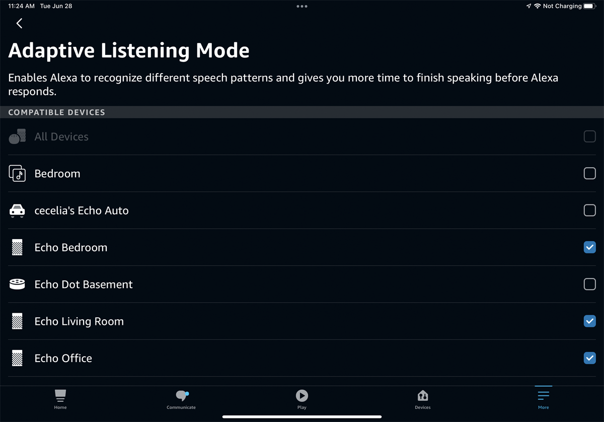 Modo de escucha adaptable de Apple