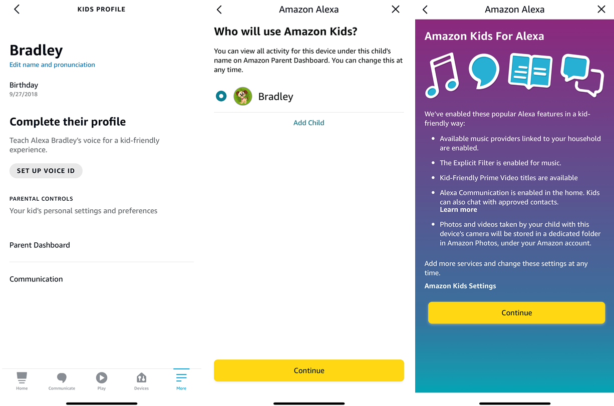 Crear un perfil de niños y habilitar Amazon Kids para Alexa