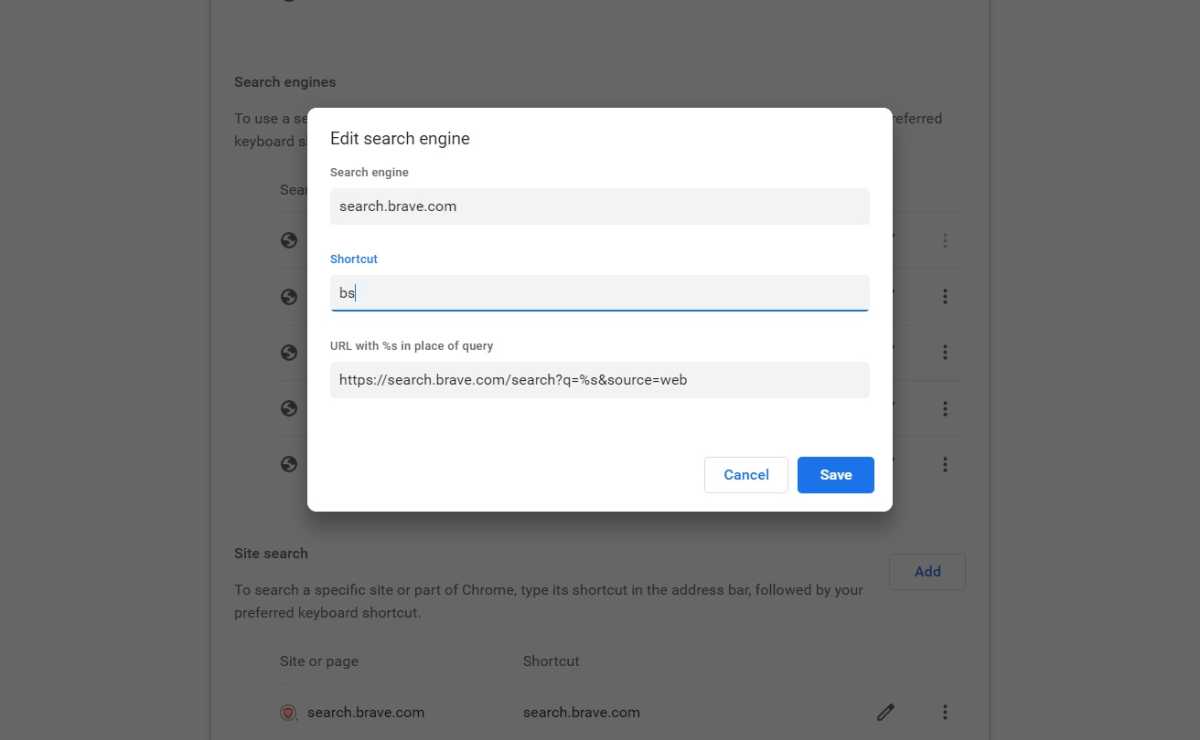 Configuración de un acceso directo de búsqueda en Google Chrome