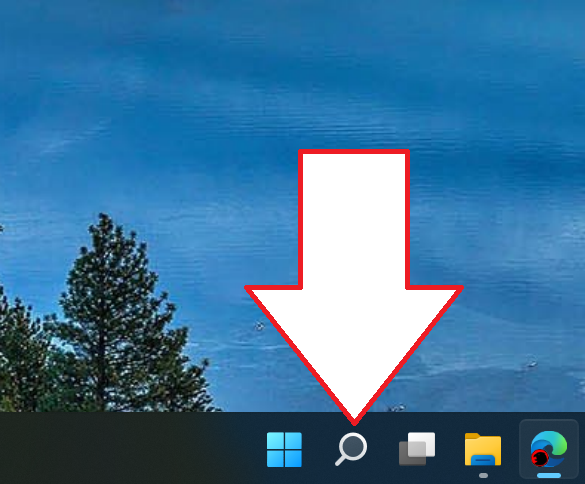 Icono de búsqueda de Windows en la barra de tareas