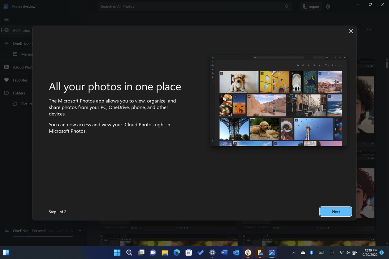 Comience a agregar Fotos de iCloud a Fotos de Microsoft Windows