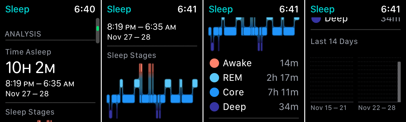 Comprueba la aplicación Sleep en tu reloj