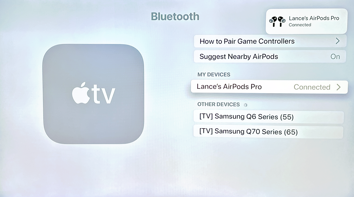 Usa tus AirPods con un Apple TV