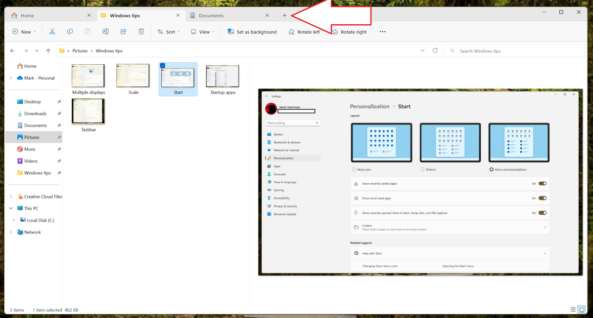 Las aplicaciones de Windows tips 2023 muestran el Explorador de archivos