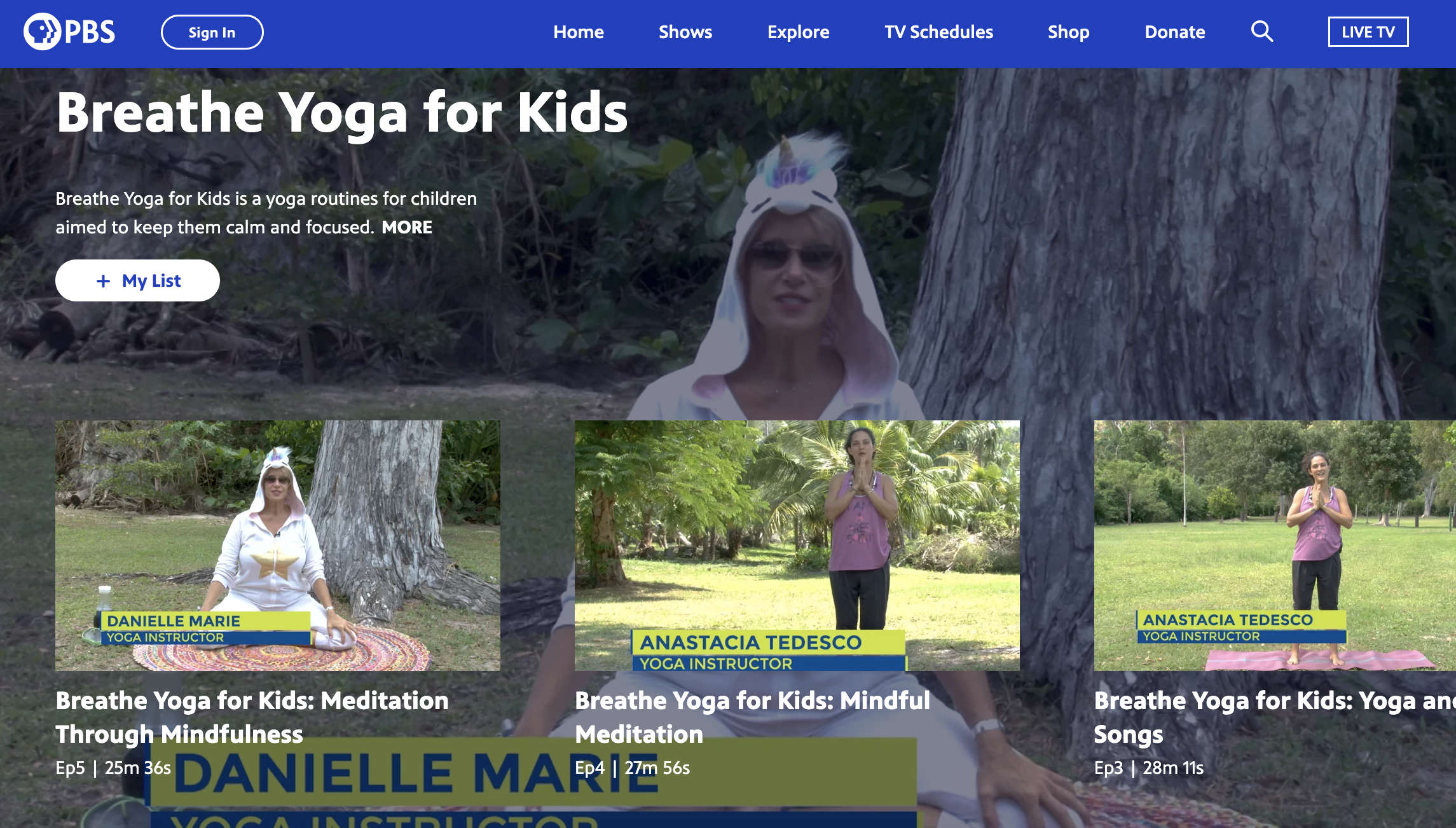 PBS Respira Yoga para Niños