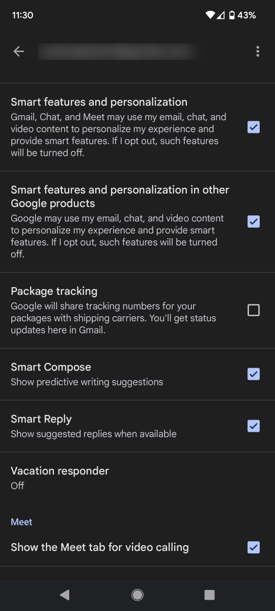 Seguimiento de paquetes de Gmail en la aplicación de Android