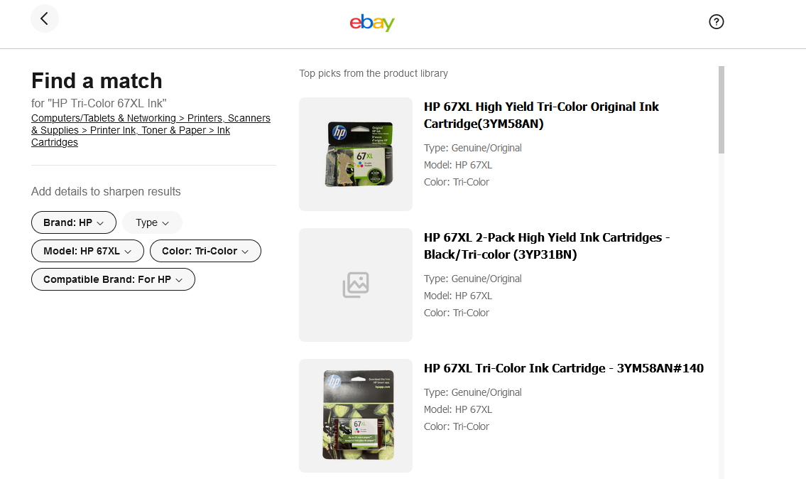 Use las plantillas de eBay para su listado